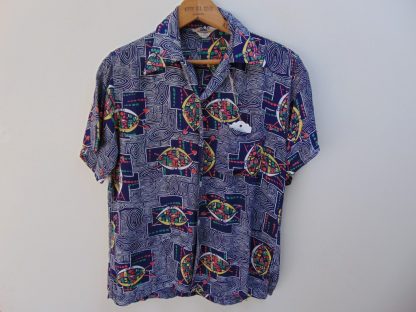 xx33	 1940-50's	Vintage Rayon Tribal  Shirt	$180