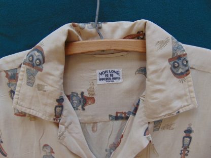 xx43 	1940-50's	 Vintage Japanese Silk Tiki Gods Hawaiian  Shirt	$300 - Image 2