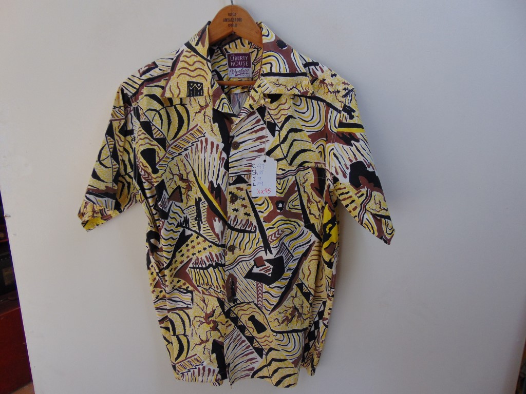 xx45 1940-50’s Vintage Cotton Dali-esque Hawaiian Shirt $250 | Mens ...