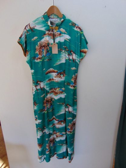 xx49	 1940-50's 	Vintage Rayon Paradise Hawaiian  Dress	$450