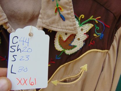 xx61	 1940-50's 	Vintage Western Brown Gabardine Shirt	 $150 - Image 4