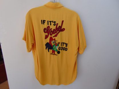 xx9	1950-60's	Vintage Chain stitched Gabardine Goebels Bowling Shirt	$250