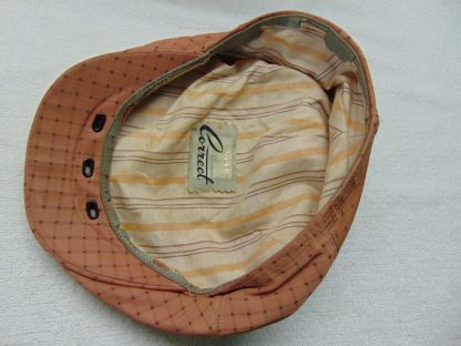 H119	 Vintage Cap size (est.6 7/8) front to back 7 1/8in. side to side 6 3/4in. 	$30 	the sweat band was taken out/ stain on top - Image 4