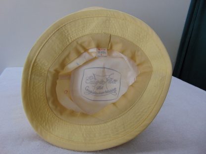 H134	 size (est.7 1/4) Floppy Yellow w/red band vintage Hat	$10 - Image 4