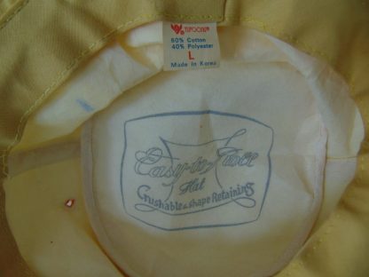 H134	 size (est.7 1/4) Floppy Yellow w/red band vintage Hat	$10 - Image 3