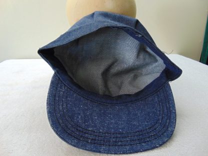 H139	 size (7 1/4) NOS Denim Railroad Engineering vintage cap	$30 - Image 4