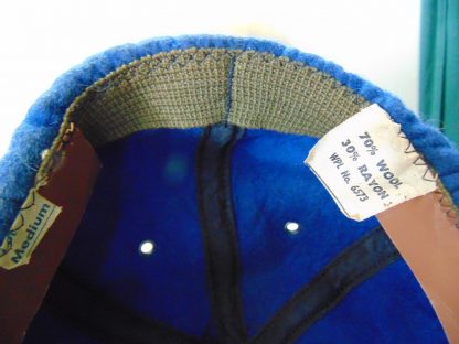 H140	 size (est.7 1/8 tight 7 1/4) Wool KC Royals 1960's Baseball vintage cap	$30 	 tiny hole, tiny 1 cm. split at seam, wool in good shape - Image 3