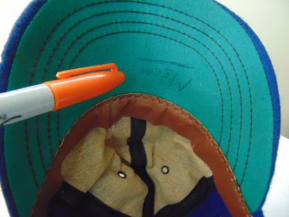 H141	 size (est.7 1/8 tight 7 1/4) Wool KC Royals 1960's Baseball vintage cap	$20 	wool have hole in bill, Megan written inside bill - Image 2