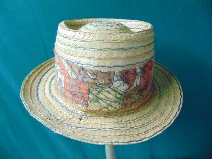 H28	 Vintage Hat size (est. 7) front to back 7 1/2in. side to side 6 1/2in. Brim 2in. Crown 4 1/2in.	$20 Hold - Image 2