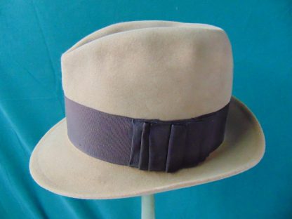 H58	 Vintage Hat size (est.6 7/8) front to back 7 5/8in. side to side 6 1/4in. Brim 1 7/8in. Crown 4in.	$40
