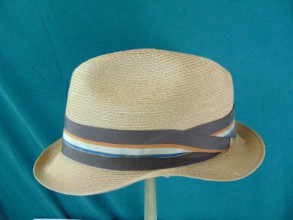 H65	 Vintage Hat size (7 1/4) front to back 8 1/2in. side to side 6 1/4in. Brim 1 3/4in. Crown 4in.	$40