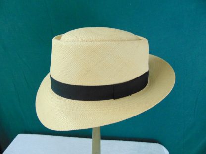 H7	 Vintage Hat size (est.7 3/8) front to back 8 1/4in. side to side 6 1/2in. Brim 2 1/4in. Crown 4in.	$70