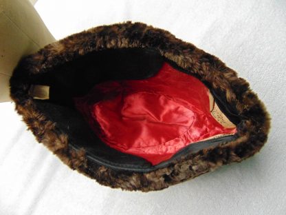 H92	 Vintage Cap size (est.7 1/8) front to back 8 1/2in. side to side 6in. 	$70 	Seal Fur - Image 4