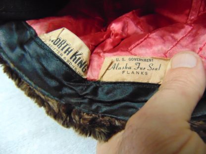 H92	 Vintage Cap size (est.7 1/8) front to back 8 1/2in. side to side 6in. 	$70 	Seal Fur - Image 3