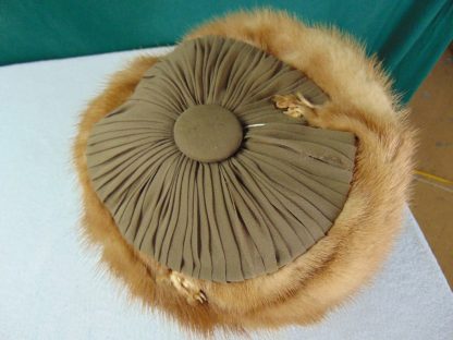 wh8	 Vintage Womans Mink? Hat size (est.6 3/4) front to back  6in. side to side  7 1/2in. Brim  in. Crown 4 +in.	$25