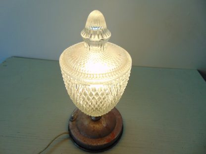 k160		Vintage Cut Glass Desk Lamp 	$30