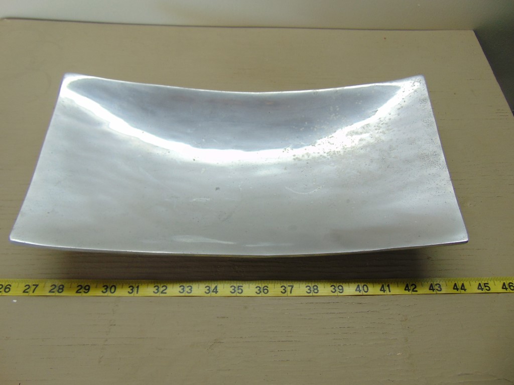 k192 Vintage Aluminum with Chrome overlay??? Fruit Bowl $20