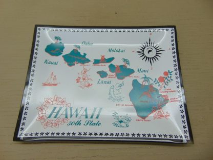 k48	1950's	Vintage Art Glass Souvenir Hawaiian Statehood 	$20
