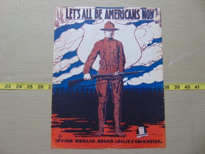 pa184		Vintage Sheet Music Art Nouveau WW1 War Advertisement 	$20