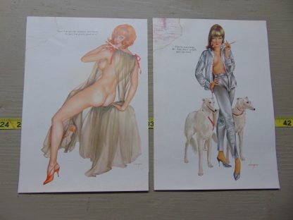 pa35	1960's	2 Vintage Vargas Playboy    Pin Up Art	$40