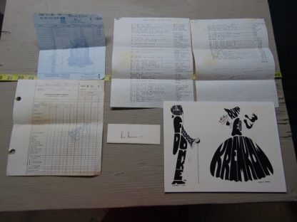 pa42	 1940's	Vintage 1944 Wedding- Gifts, Hotel, Table Card Art	$10