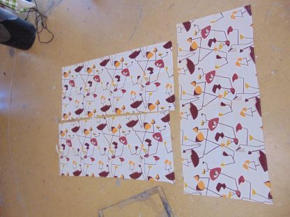 qc14	  1930's-1950's	Vintage 3 PIECES Atomic Barkcloth 	$40