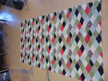 qc16	1930's-1950's	Vintage Argyle pattern Heavy Cotton Curtain	$50