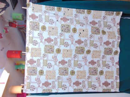 qc17 	1930's-1950's	Vintage Barkcloth Curtain (15"x51" not damaged)	$20