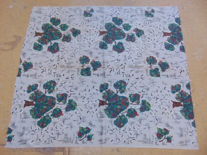 qc20	 1940's-1950's	Vintage Cool Animate Trees Barkcloth Curtains	$80 - Image 2