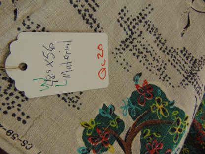 qc20	 1940's-1950's	Vintage Cool Animate Trees Barkcloth Curtains	$80 - Image 3
