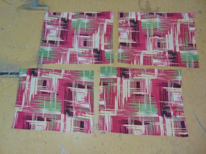qc30	  1930's-1950's	Vintage  4 PIECES material like barkcloth	$30