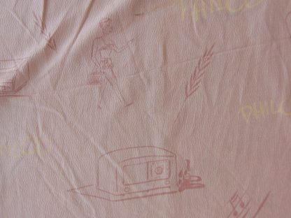 qc52	  1930's-1950's	Vintage  PHILCO Adverting material silky but thick maybe rayon	 blend $80 - Image 7