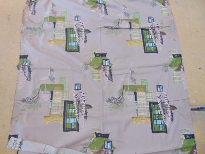 qc57	1950's	Vintage NOS  Dali eque 50's barkcloth material (with water damage might clean out if drycleaned)	$400 - Image 2