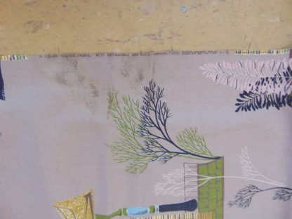 qc57	1950's	Vintage NOS  Dali eque 50's barkcloth material (with water damage might clean out if drycleaned)	$400 - Image 4