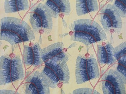 qc59	  1930's-1950's	Vintage  2 PIECES Tropical "Happily Married" Barkcloth material	$120 - Image 2