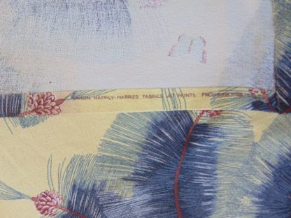 qc59	  1930's-1950's	Vintage  2 PIECES Tropical "Happily Married" Barkcloth material	$120 - Image 6