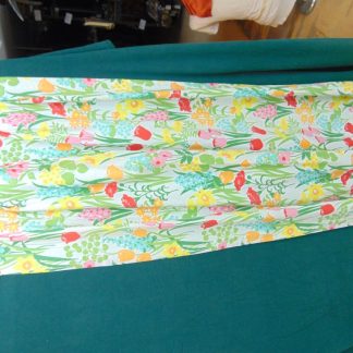qc60	  1970's	Vintage 2 PIECES Floral cotton curtains	$30