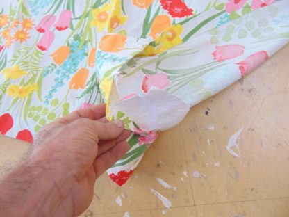 qc60	  1970's	Vintage 2 PIECES Floral cotton curtains	$30 - Image 3