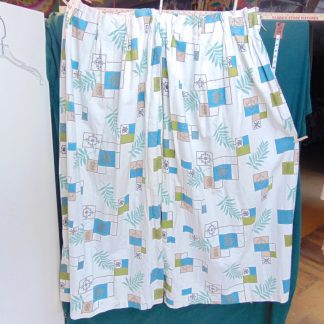 qc63	  1950-60's	Vintage 2 PIECES cotton curtains/material	$30