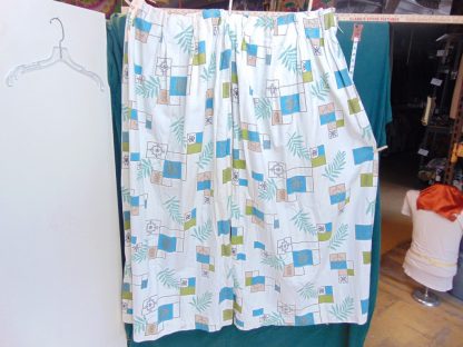 qc63	  1950-60's	Vintage 2 PIECES cotton curtains/material	$30