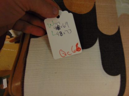 qc66	  1960's	Vintage 2 PIECES Modern Barkcloth Curtains	$40 - Image 3