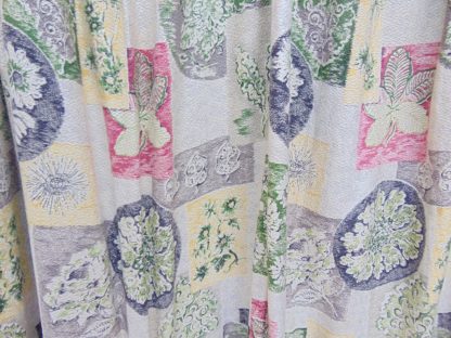 qc68	  1950's	Vintage  50's Barkcloth Curtain	$60 - Image 2