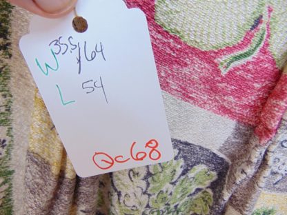 qc68	  1950's	Vintage  50's Barkcloth Curtain	$60 - Image 3