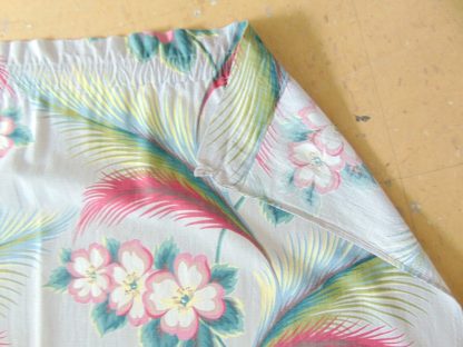 qc71 qc72	1940's-1950's	Vintage TWO PIECES  Barkcloth Tropical Curtain 	$80 - Image 7