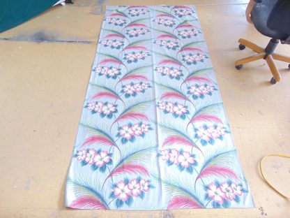 qc71 qc72	1940's-1950's	Vintage TWO PIECES  Barkcloth Tropical Curtain 	$80 - Image 4