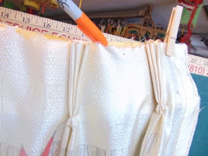 qc74	  1950's	Vintage  TWO PIECES 50's Barkcloth Modernism Curtain	$60 - Image 4