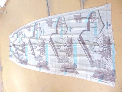 qc76 	1930's-1950's	Vintage  50's Modernism Dali-esque Curtains	$60