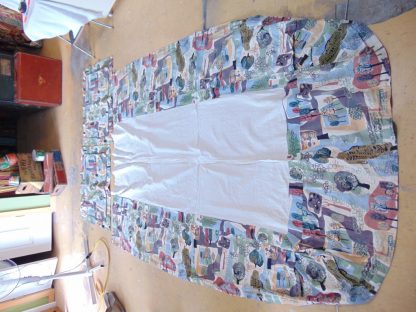qc80	  1930's-1950's	Vintage  2 Pillows and Bed Skirting Animate heavy cotton	$80
