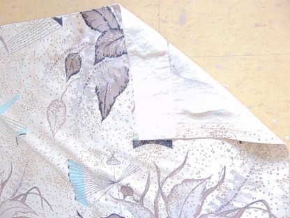 qc82	1950's	Vintage  TWO PIECES 50's Barkcloth Modernism Curtain	$60 - Image 5