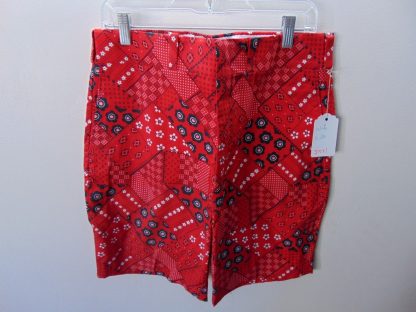 sns1	1950-60's	Vintage Bandana pattern nos Shorts perma press blend	$30 	Waist 36in.  Length 20in.